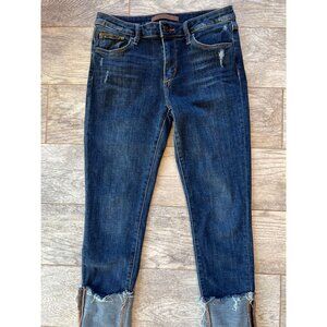 Joes‎ Jeans Cropped size 28 Cuffed Denim Capri Stretch Womens Raw Hem Distressed